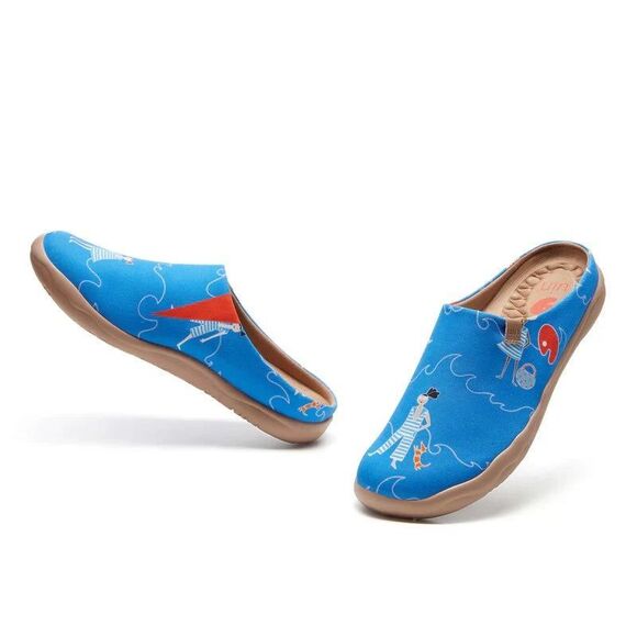UIN Women's Comfort Shoes Casual slipper(Coastal Walk with Pups 2 ) - Picture 5 of 10